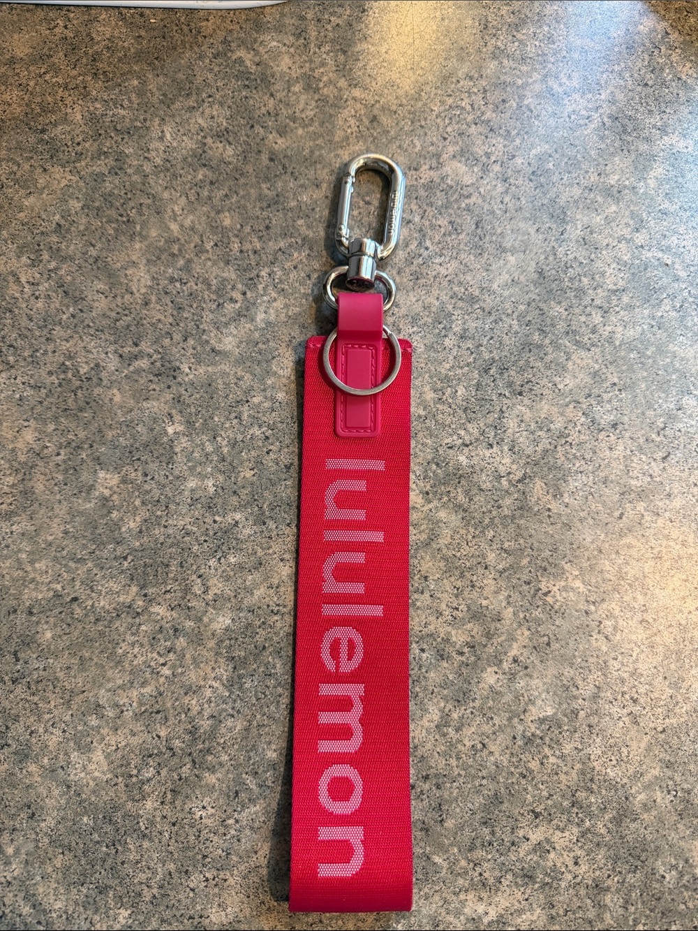 lululemon athletica Hot Pink Logo Wristlet Key Strap